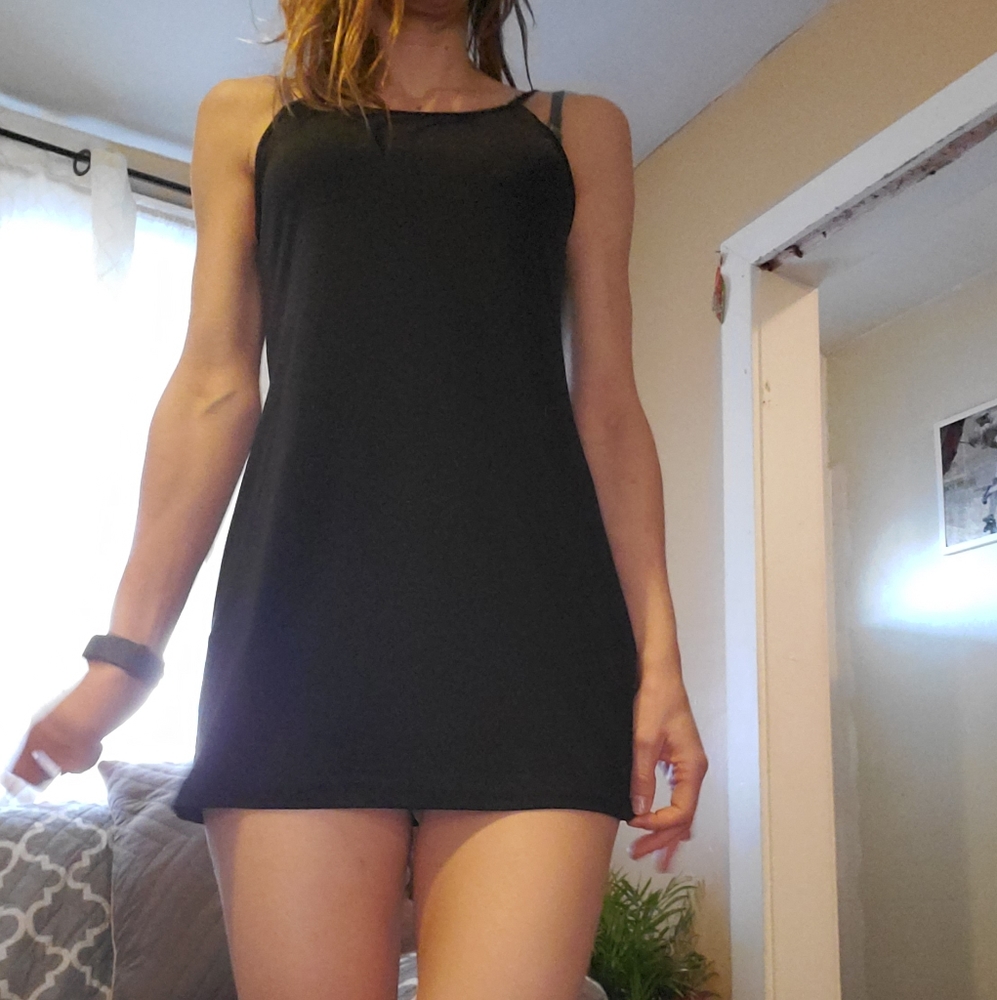 Black tank dress cover up
